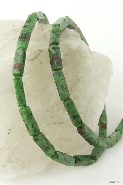 ZERO LAND Zngzrmll 1.3 cm Rectangular Tube Anyolite (23728) Stone Green