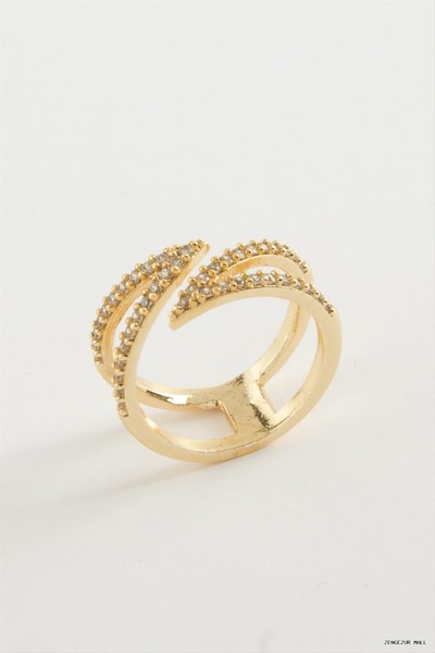 ZERO LAND Zngzrmll Leaf Zircon Stone (15501) Ring Yellow