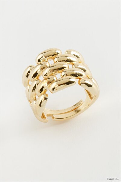 ZERO LAND Zngzrmll Chain Shaped Metal (15337) Ring Yellow