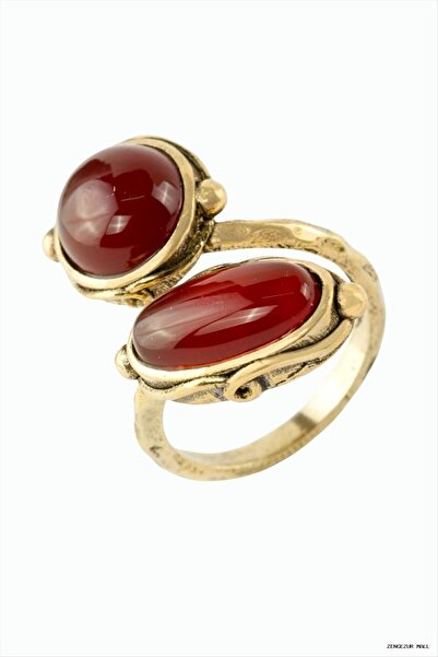 ZERO LAND Zngzrmll Round Oval Natural Stone Authentic (24710) Ring Agate