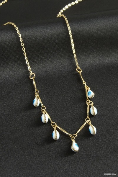 ZERO LAND Zngzrmll Damla Nazarlı Mineli (20150) Necklace White