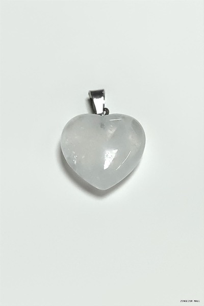 ZERO LAND Zngzrmll Quartz Heart Natural Stone Pendant Small 1.5 (15214) cm Tr...