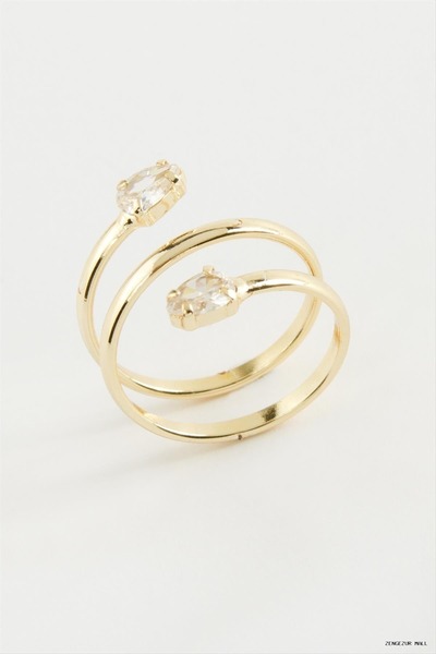 ZERO LAND Zngzrmll Oval Zircon Stone (15327) Ring Yellow