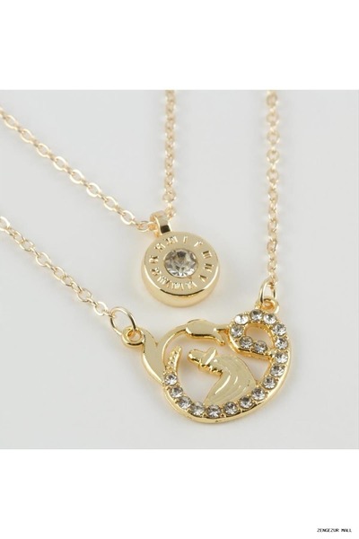 ZERO LAND Zngzrmll Vav Tulip Figured New Season Double (20840) Necklace Yellow