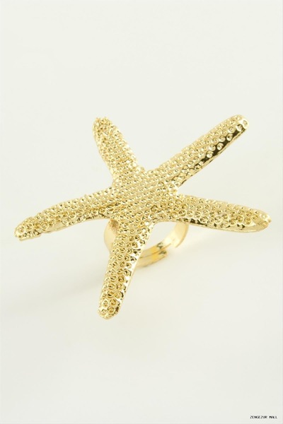 ZERO LAND Zngzrmll Sea Star Metal (30512) Ring Yellow
