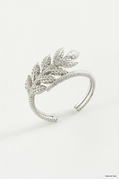 ZERO LAND Zngzrmll Leaf Metal Ring (30425) Silver Color