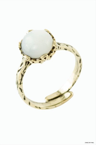 ZERO LAND Zngzrmll Round Natural Stone Authentic (24736) Ring