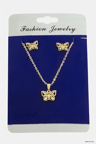 ZERO LAND Zngzrmll Zircon Stone Set Necklace (32043) Silver Color