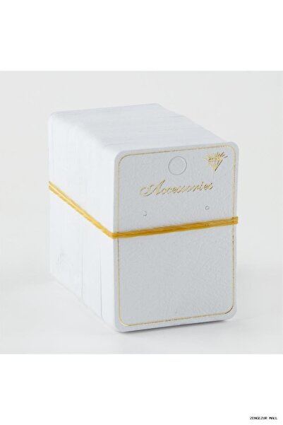 ZERO LAND Zngzrmll 4 Hole Earrings (34001) Card White