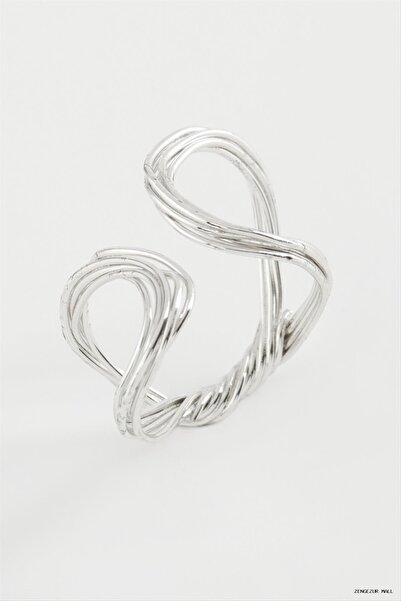 ZERO LAND Zngzrmll Oval Metal Ring (30100) Silver Color