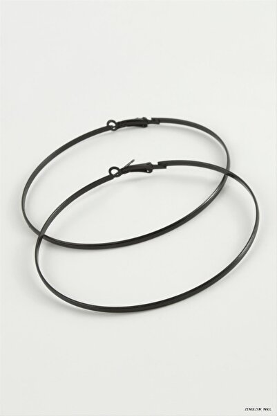 ZERO LAND Zngzrmll Flat Metal Hoop Earrings 8-9-10 cm (30831) 9 cm
