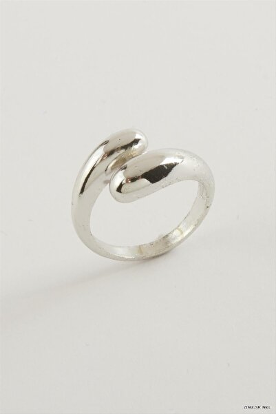 ZERO LAND Zngzrmll Oval Metal Ring (31605) Silver Color