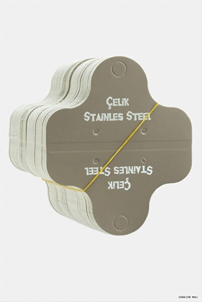 ZERO LAND Zngzrmll Steel Lettered Pendant Card 200 (32405) Pcs Gray