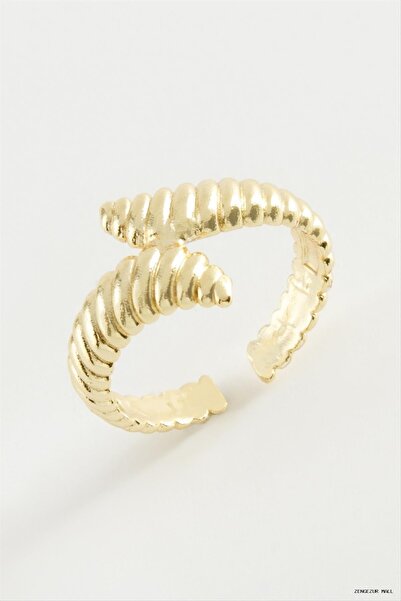 ZERO LAND Zngzrmll Striped Metal (25043) Ring Yellow