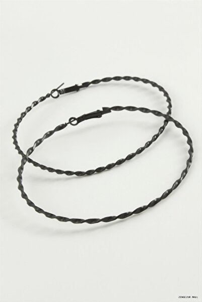 ZERO LAND Zngzrmll Twisted Metal Hoop Earrings 8-9-10 cm (30822) 9 cm