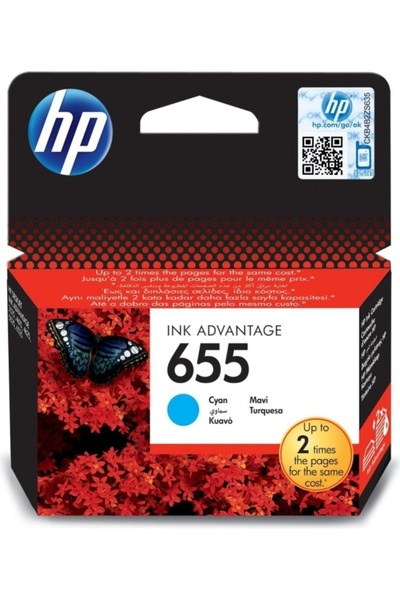 HP Cartus Cerneala Original Cyan, nr.655, pentru DJ3525|4615|4625|5525|6525, ...