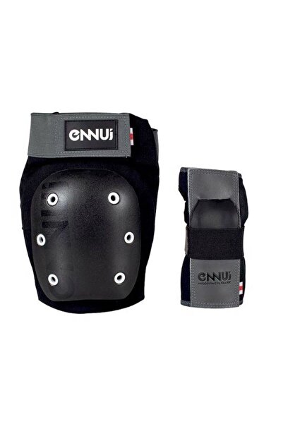 OEMVURAL ENNUI Street Dual Set Επιγονατίδες & Περικάρπια - Μαύρο