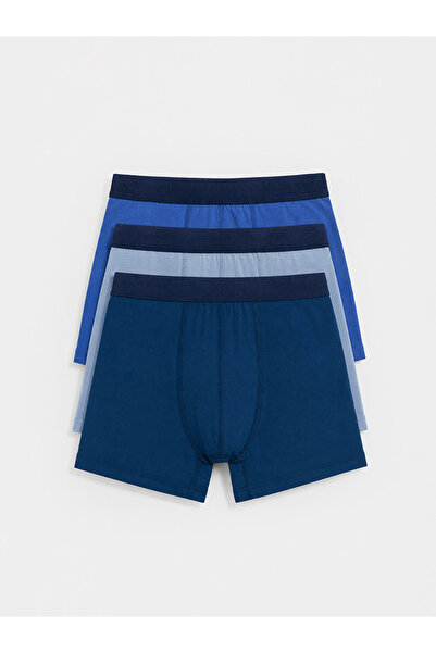 LC Waikiki Peak New Season Mixed Cotton Flexible Men's Boxer 3-Piece Boxer