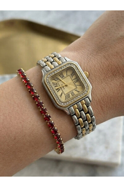 Feronnucci Roman Numeral Women's Wristwatch Steel Band Stylish Stone Bracelet...