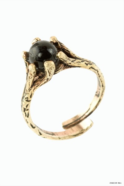ZERO LAND Zngzrmll Round Natural Stone Authentic (53950) Ring Onix