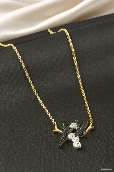 ZERO LAND Zngzrmll Bird Zircon Stone Steel (53705) Necklace Yellow