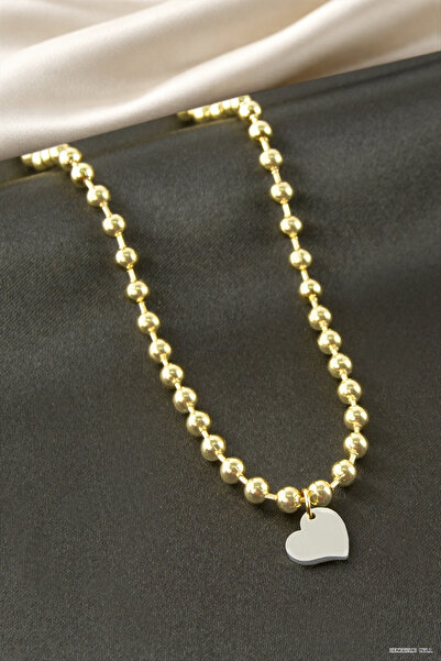 ZERO LAND Zngzrmll Heart Top Chain Steel (53733) Necklace Yellow