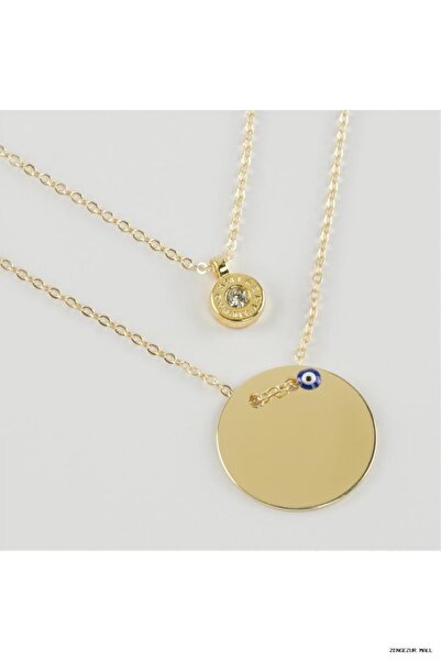 ZERO LAND Zngzrmll Double with Blank Plate Figure (63426) Pendant Yellow