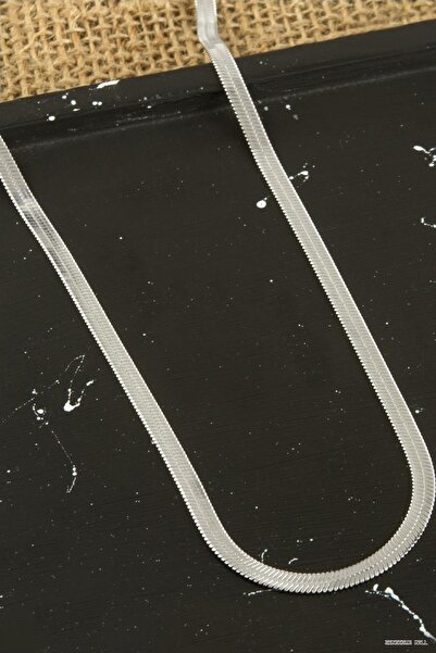ZERO LAND Zngzrmll Flat Italian Chain Necklace 45 cm (63208) Silver Color
