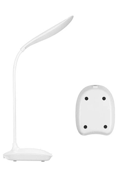 HALAMODO مصباح مكتبي LED قابل لإعادة الشحن عبر USB أبيض 12 × 10 سم