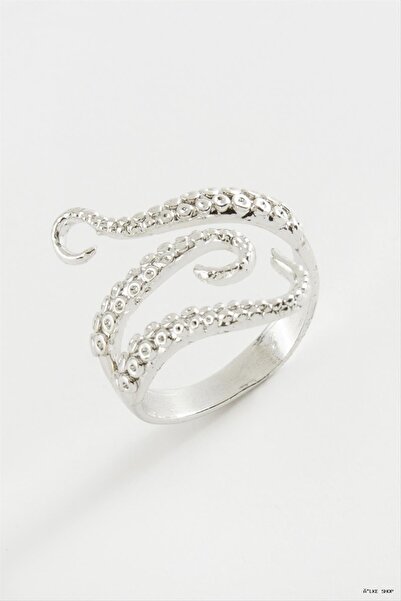 ZERO LAND Ilkestor Snake Metal Ring (61107) Silver Color