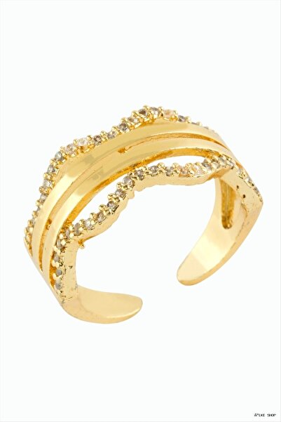 ZERO LAND Ilkestor Cloud Zircon Stone Metal (55843) Ring Yellow