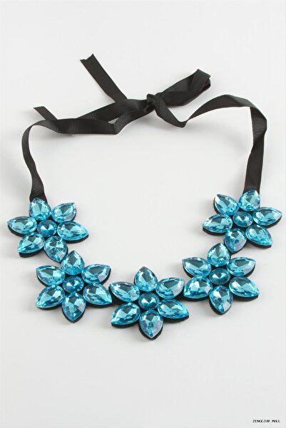 ZERO LAND Zngzrmll Flower Stone Collar (60720) Necklace Turquoise