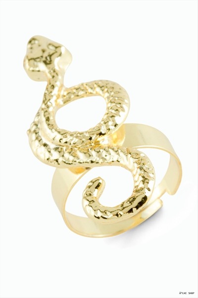 ZERO LAND Ilkestor Snake Metal (55924) Ring Yellow