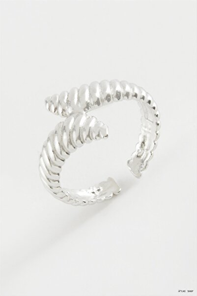 ZERO LAND Ilkestor Striped Metal Ring (61037) Silver Color