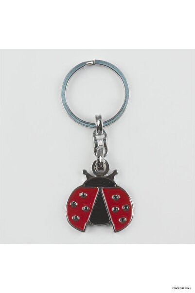 ZERO LAND Zngzrmll Metal Keychain with Ladybug Figure (60353) Silver Color