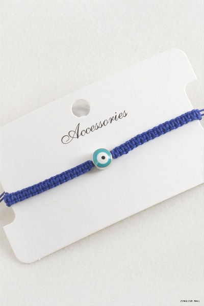 ZERO LAND Zngzrmll Nazar Makrome Braided (54838) Bracelet Navy Blue