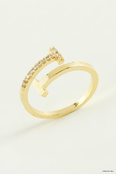 ZERO LAND Zngzrmll Nails with Zircon Stones (55403) Ring Yellow