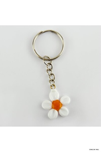 ZERO LAND Zngzrmll Daisy Figured Glass (60341) Keychain White