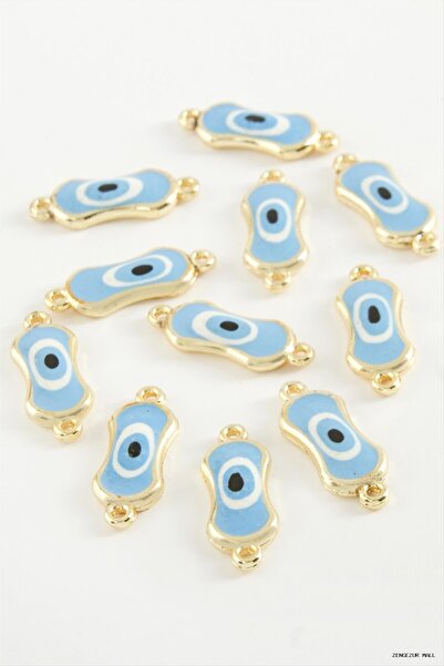 ZERO LAND Zngzrmll Oval Evil Eye Double Handle Enamel Bracelet and Pendant Ho...