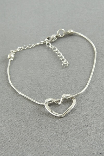 ZERO LAND Ilkestor Heart Steel Bracelet (65001) Silver Color