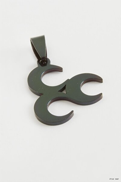 ZERO LAND Ilkestor Tuğra Steel Pendant 2.5 (71847) cm Black