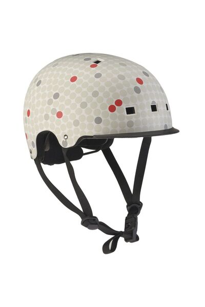OEMVURAL ROCES pop plus Grey dots Κράνος - Λευκό