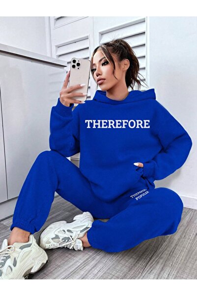 Mythologie Therefore Sweatshirt Sweatpants Jogger - Sax Blue Printed Sweatpan...