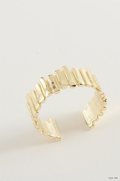 ZERO LAND Ilkestor Striped Metal (65623) Ring Yellow