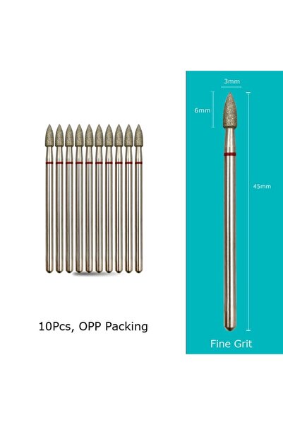 Choice G0306D-F(D) HYTOOS Cone Diamond Cuticle Bit Manicure Drills Nails Acce...