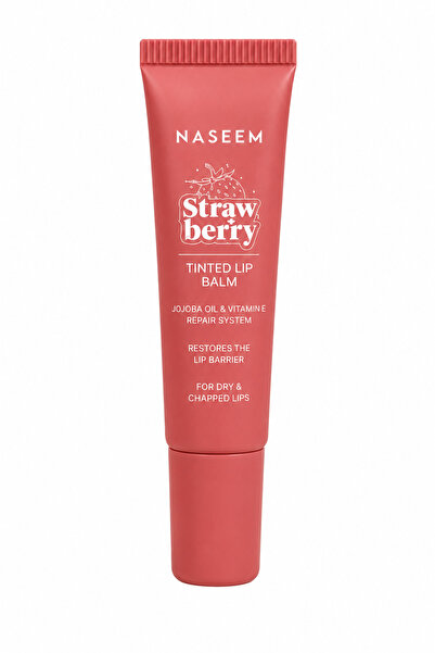 Naseem Strawberry Tinted Lip Balm - Shea Butter, Jojoba Oil & Vitamin E | Moi...