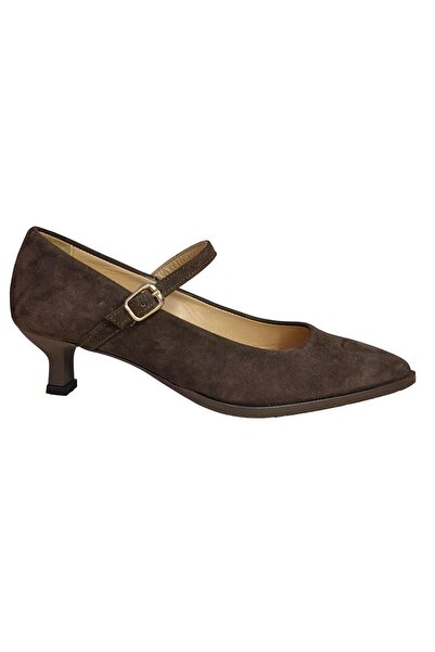 NIPPON Nish N2688 Women's Genuine Suede Leather Heeled Classic Shoes