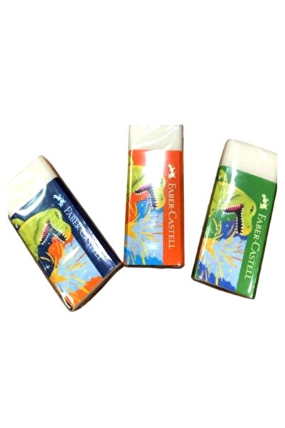 Faber Castell Faber-Castell Dino Dust Free Silgi Beyaz - 3 adet