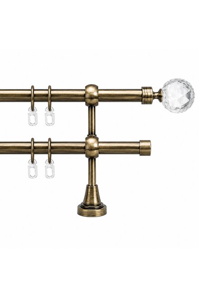 CasaRossaTextil Casa Rossa | Galerie Metalică Dublă 160cm - Nr07 | 19/25 mm |...