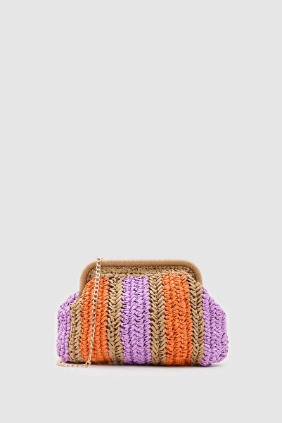 FUDA FD Hasır Medium Clutch & Çapraz Çanta